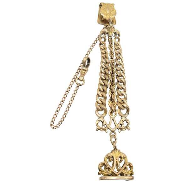 Bates & Bacon Antique Edwardian Dated 1903 Gold-filled Watch Fob - Picture 8 of 8